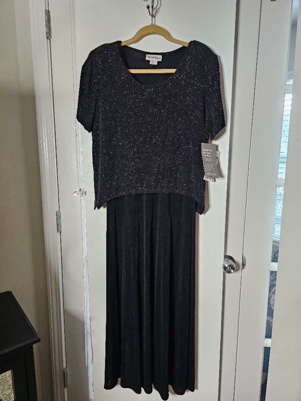 Vintage Ultra Dress New York 2-Piece Black Evening Dress Set - Size 12 - NWT